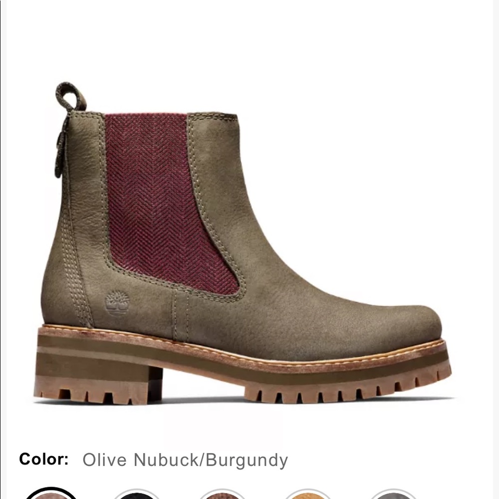 timberland booties COURMAYEUR VALLEY CHELSEA BOOTS green new - Picture 3 of 15